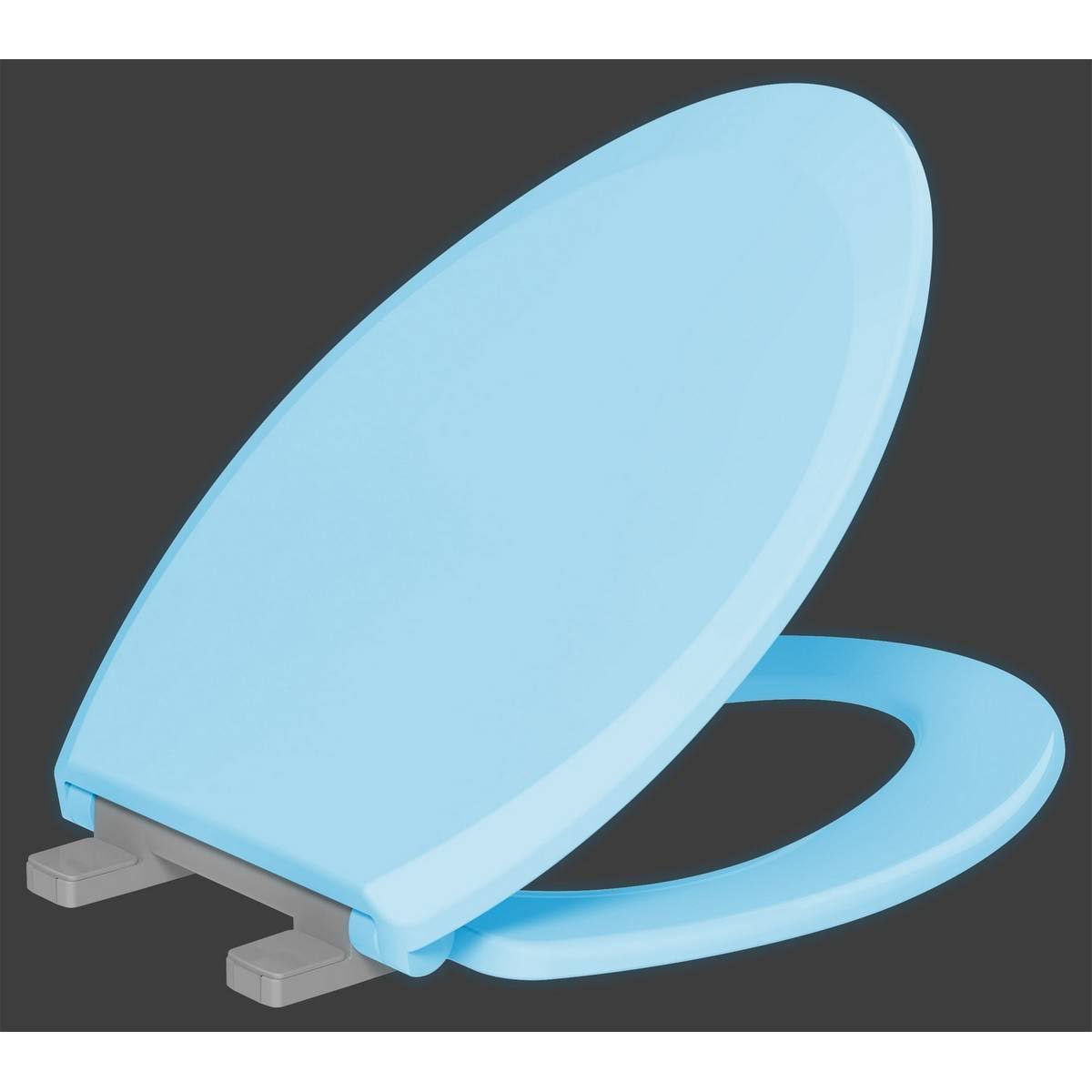 Night Glow Soft Elongated Closed Front Toilet Seat Blue – evekare - Image 4