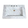 Avanity Carrara White Marble 33×22 Stone Integrated Sink Top