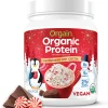 Orgain Organic Plant Based Protein Powder, Peppermint Hot Cocoa Seasonal Holiday Flavor – 21g of Protein, Vegan, Non Dairy, Gluten Free, 2g of Fiber, No Sugar Added, Soy Free, Non-GMO, 1.02 Lb