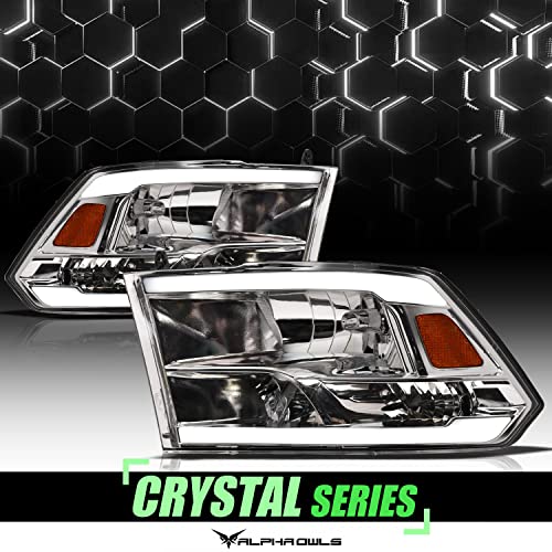 Alpha Owls 8710401 Crystal Headlights With Switchback Sequential LED Light Bar & Startup Light – Black Amber Fits 2009-2018 Dodge Ram 1500 2500 3500/2019-2023 Classic Halogen Models - Image 33
